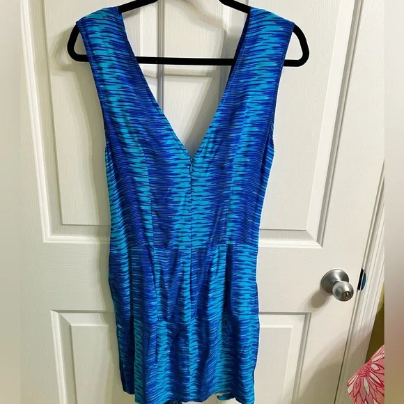 Tracy Reese Blue Silk Mini Dress-Size 6 - Picture 3 of 7